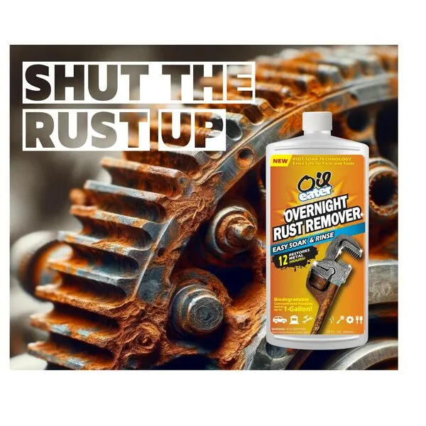 Oil Eater Overnight Rust Remover - Safe & Easy Soak for Tools, Auto Parts, Antiques, 32oz Concentrate - Makes 1-Gallon