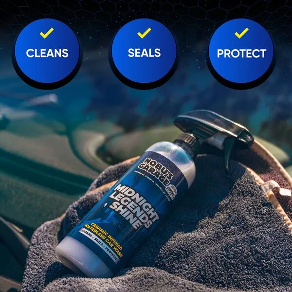 Nobu’s Garage Ceramic Car Detail Spray for Professional Auto Detailing, 16 oz Bottle, Quick Spray-On Detailer and Maintenance Coating, Waterless Wash for Paint, Glass, Chrome, and Plastic (16, Liquid)