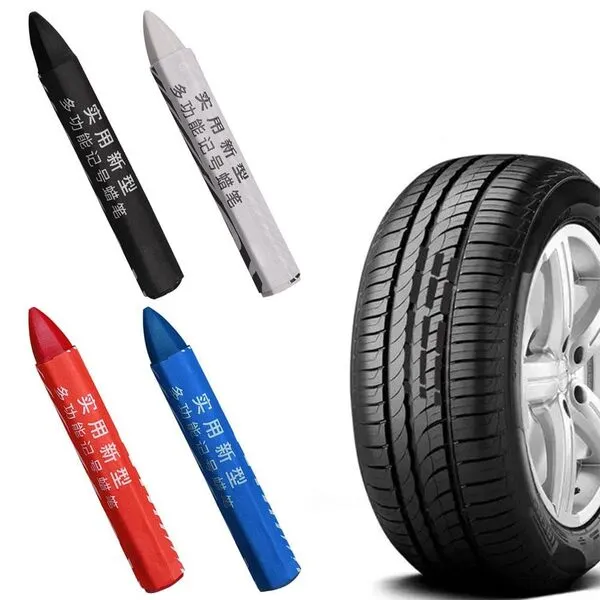 GHRYTY Tire Marking Paint Crayon,Anti-Scratch Tire Marker,Waterproof Tire Crayon Marker,Portable Car Paint Pen,Fade Resistant Crayon for Tires,Tire Marker Pens for Wood,Tire and Metal