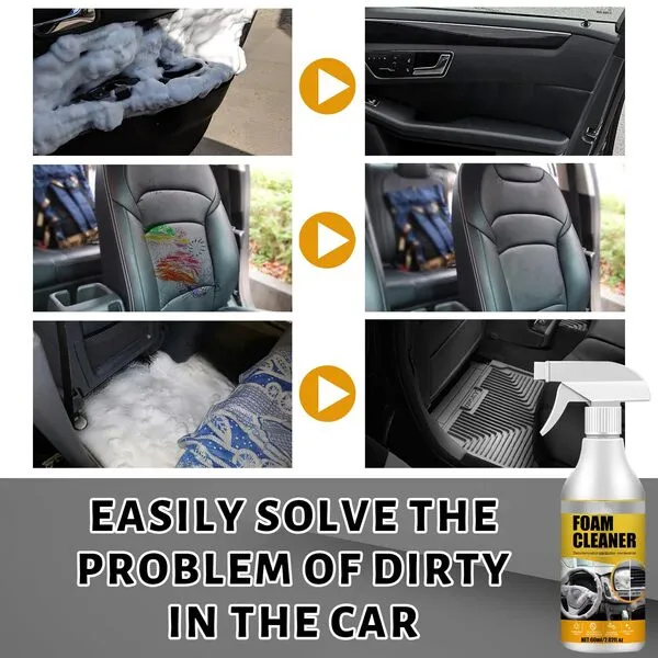 Grenben Multi-Purpose Foam Cleaner,All Around Master Foam Cleaner,Car Interior Foam Cleaner,Multi Purpose Foam Cleaner for Car,Powerful Car Bubble Cleaner for Car Seats,Car Cleaner Interior(2PCS)