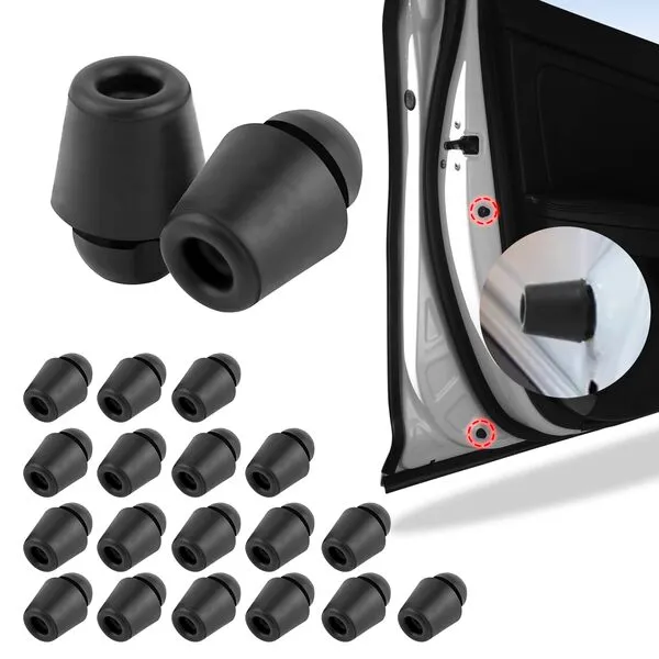 20PCS Rubber Car Door Bumpers Pads, Auto Doors Bumper Guard Protector Shock Absorber Mats Slam Stopper for Front/Rear for Noise Reduction Universal Cars Accessories Fit Most Vehicle SUV Truck