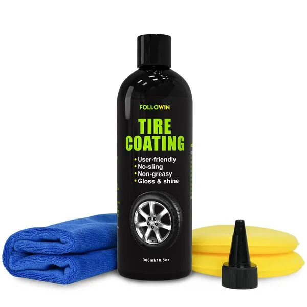 FOLLOWIN User Friendly Ceramic Tire Coating,Shine Tire Dressing,Tire Coat Spray Safe on Rubber,Vinyl and Plastic