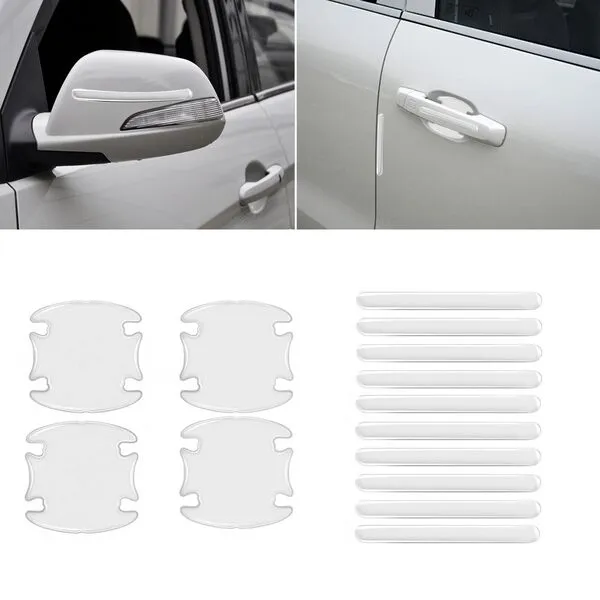 Generic 14 PCS Car Door Handle Scratch Protector,Universal Waterproof Anti-Scratches Car Door Cup Protector Transparent 14