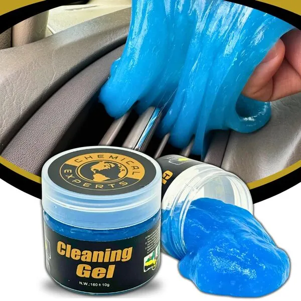 Chemical Experts Car Cleaning Gel, Removes Dust, Debris, Pet Hair, Dashboard Air Vents Residue-Free, Reusable, Cleans Hard to Reach Areas Blue Slime