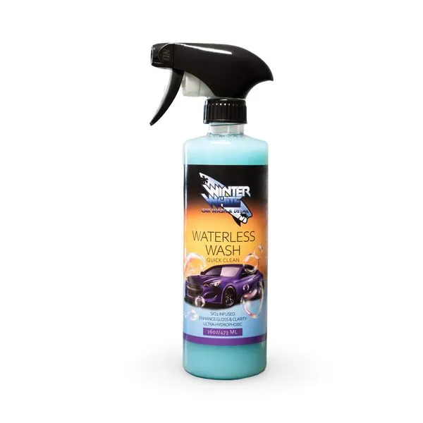 Winter White SiO2 Ceramic Waterless Car Wash Spray – Cleans, Shines & Protects Paints - All Surface Cleaner for Cars, Boats, ATVs & RVs– High Lubricity Formula – 16 FL Oz