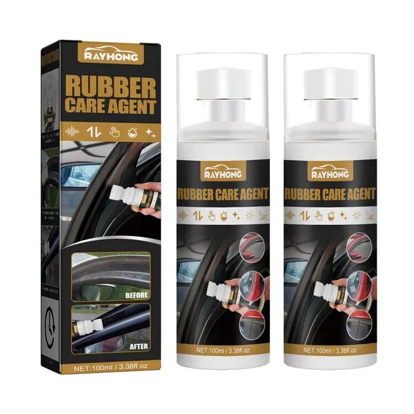 HWOLPEMS 2 Pack Rubber Cleaner, Rubber Conditioner, Car Rubber Repair Agent, Rubber Seal Protector, Car Rubber Protectan & Conditioner, Rubber Strip Prevent Anti-Aging