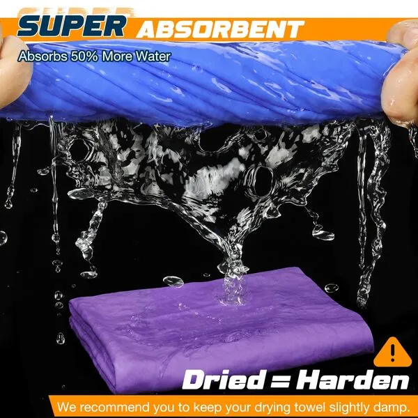 Premium Shammy Towel for Car, Super Absorbent 2 Pack 26