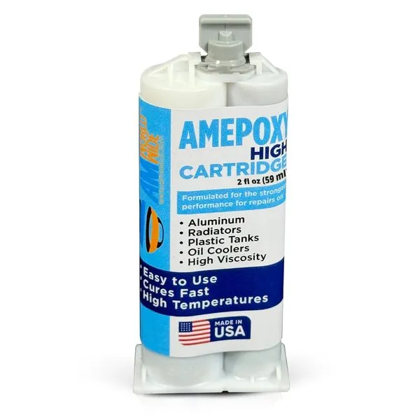 AM WORLDWIDE AMEPOXY HIGH High-Temperature, Thicker Aluminum Radiator Repair Epoxy - 2oz Kit for Heavy-Duty Metal & Automotive Repairs