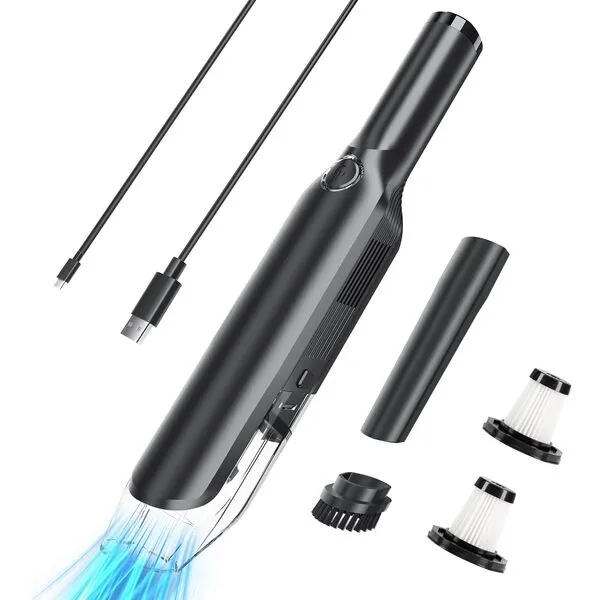 KOLSOL Handheld Vacuum Cordless, 12KPA Wireless Car Vacuum with Brushless Motor, Rechargeable 6000 mAH Mini Vacuum Cleaner for for Car Home Pet Office