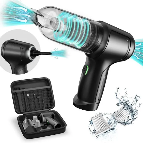 Abcsolt 15000pa Cordless Car Vacuum Cleaner：3 in 1 ​Brushless Motor Handheld Vacuum Type-Cable Rechargeable Car Vacuums with Best Suction Portable Vacuum for Office Home Car Cleaning