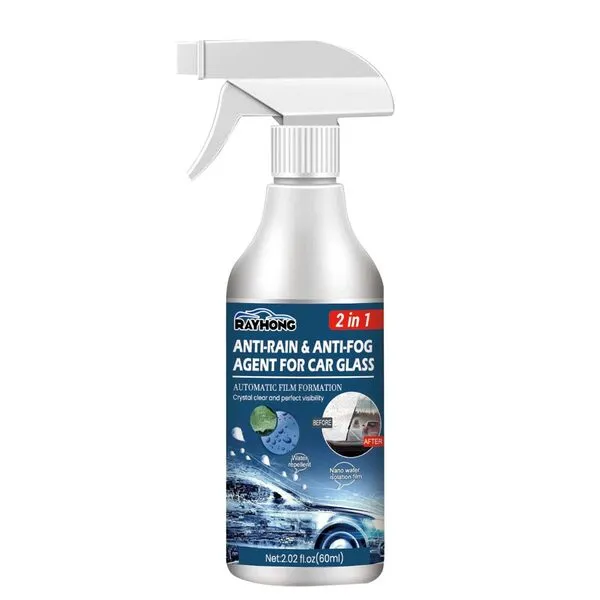 60ml Anti Fog Spray for Windshield, 1/2/3/5 Car Glass Waterproof Coating Agent, Auto Rain Agent Spray, Anti Fog Rain Prevention Spray for Car Interior Windscreen Mirrors Swimming Goggles