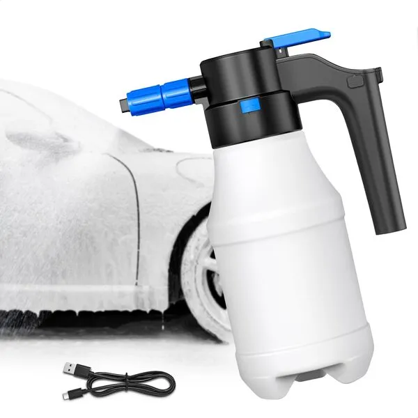 Electric Car Foam Sprayer: Electric Foamer Sprayer for Car Washing - Foaming Pump Sprayer with USB - Electric Pressurized Soap Sprayer - Foam Washer - Detail Cleaner - Exterior Car Washing Accessory