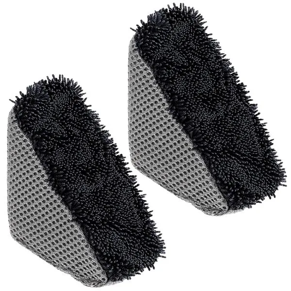 2Pcs Tire Shine Applicator Tire Dressing Applicator Pads Triangle Tire Sponge Car Cleaning Brush Foam Tire Gel Applicator Reusable Car Detailing Cleaning Supply for Car Wheel Shine Polishing Waxing