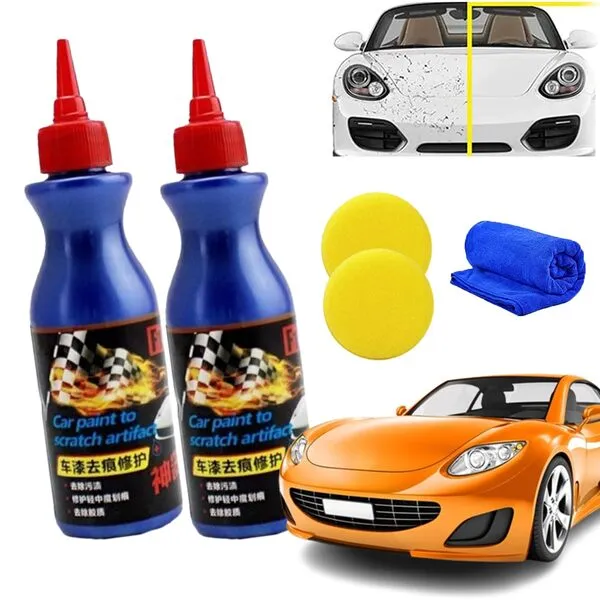 Whimsyard Car Scratch Remover, Nano Sparkle Wax for Car Scratches, Car Paint to Scratch Artifact, Scratch Repair Wax for Car, Ultimate Paint Restorer, Car Scuff and Scratch Remover (2pcs)