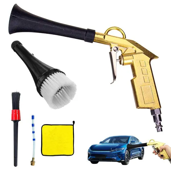 QZQUFJ Air Compressor for Car Detailing Tornado Detailing Tool, High Pressure Air Gun Dry Cleaning Tool Kit, Air Gun, Car Clean Gun, Cleaning Gun, for Car Dry Cleaning