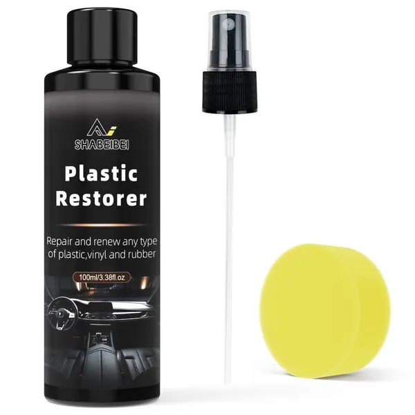 SHABIEBEI Back to Black Plastic Restorer - Plastic Restorer for Cars Revive Faded Plastic, Rubber Vinyl Ultimate Solution for Car Trim Restoration Protection Car Guys Plastic Restorer (1 Pack)