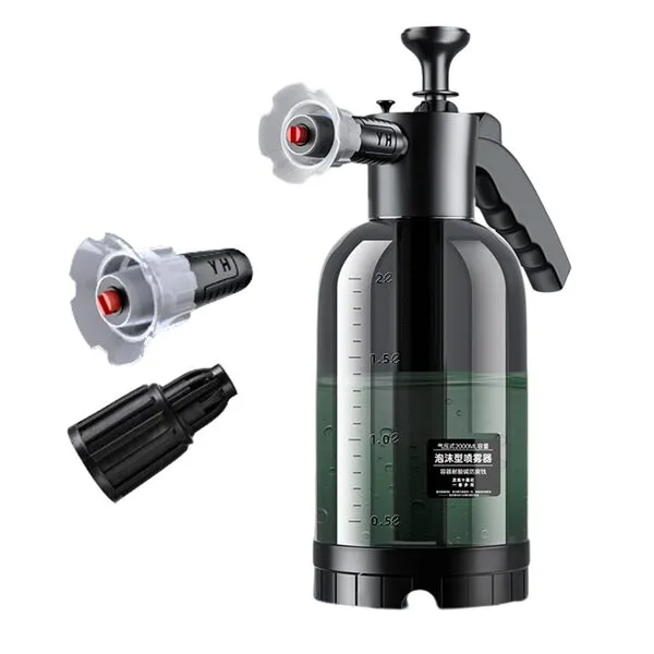 2L Pump Foam Sprayer, Car Wash Sprayer, Foaming Pump Sprayer, Handheld Foamer, Hand Pressurized Soap Sprayer with Two Nozzle Options for Home Cleaning, Spraying Weeds, Car Detailing, Garden Watering