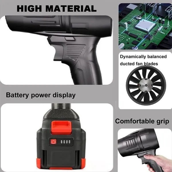 Turbodry Car Dryer, Turboglass Car Blower, Car Dryer Air Blower,Portable Cordless Turbodry Plus Car Dryer,Portable Cordless Car Dryer, for Cleaning, Camping, Outdoor (Black)