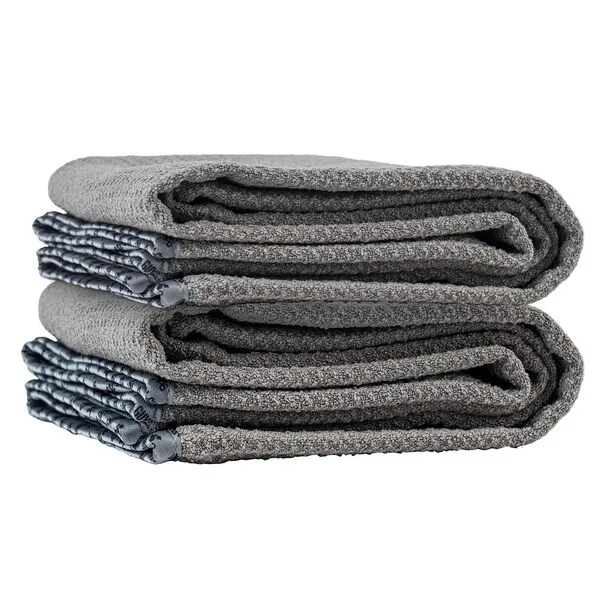 Chemical Guys Gray Matter Waffle Weave Towel 70/30 Blend Microfiber Drying Towel with Silk Edging, 25