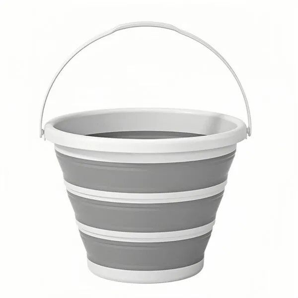 Collapsible Bucket 2.6 Gallons (10L)，Portable Cleaning Bucket with Handle，Multifunctional for Home and Outdoor Use，Foldable Bucket Mop Car Wash Bucket Fishing Camping Garden Beach Space Saving