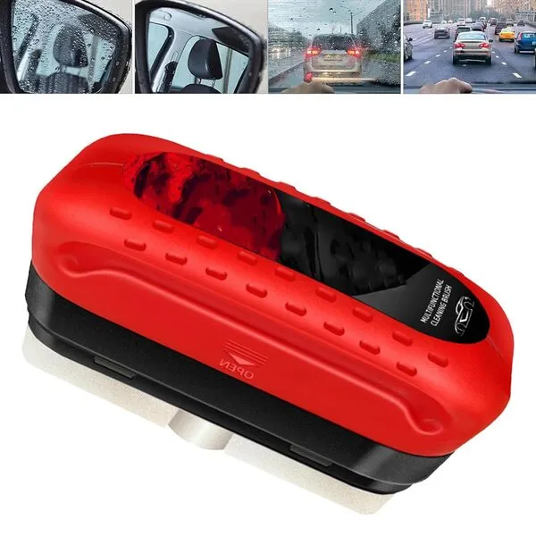 YYONPQ Rockpan Automotive Oil Film Cleaning Brush, Dodorado Glass Cleaner, Automotive Oil Film Cleaning Brush, Gelmalls Glass Cleaner, Wemas Hydrophobic Glass Coating Improves Clarity (1Pcs)