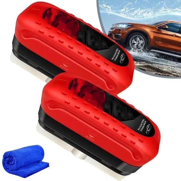 Dodorado Glass Cleaner, Gelmalls Glass Cleaner, Glass Cleaning Board for Windshield, Glass Cleaning Board, Automotive Oil Film Cleaning Brush, Universal Glass Cleaning Wipe Board (2Pcs-B)