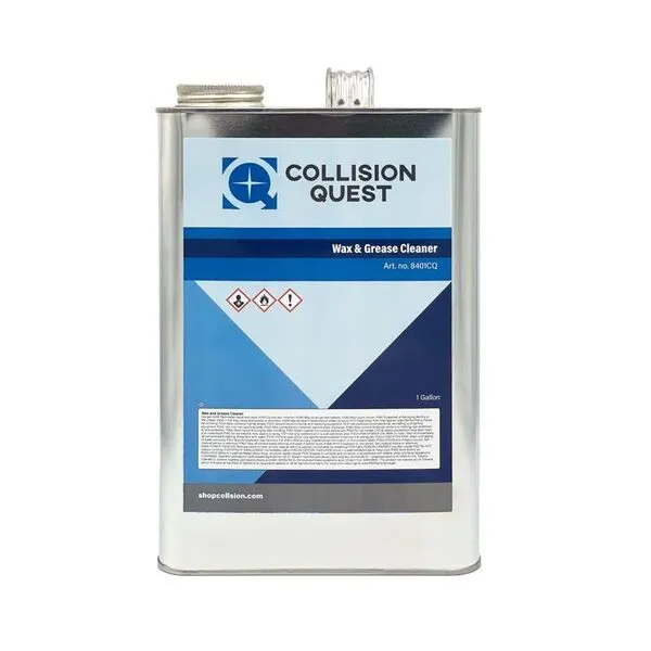 Collision Quest Wax and Grease Solvent Cleaner for Automotive Refinish Prep, 1 Gallon - Professional Grade, Fast-Acting, Surface Preparation