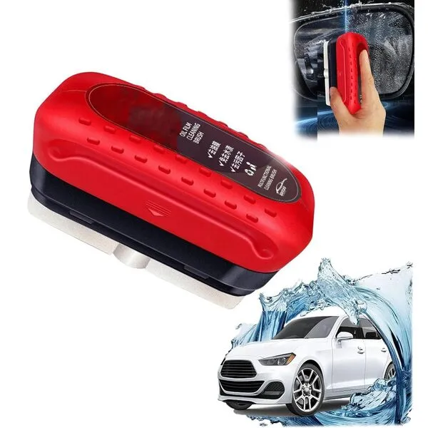 UPBRSNO Automotive Oil Film Cleaning Brush, Glass Cleaning Board, Prevents Rain and Fog Cleaning Glass Brushr, Oil Film Cleaning Brush, All in One Wipe On Oil Film Remover (1pc)