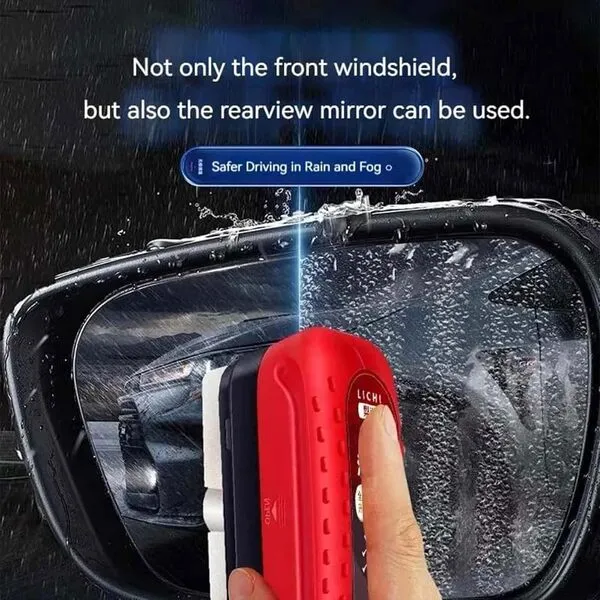 Glass Cleaning Board, Louisx Automotive Oil Film Glass Cleaning Brush Board, Universal Glass Cleaning Wipe Board for Windshield (2Brushes-S)