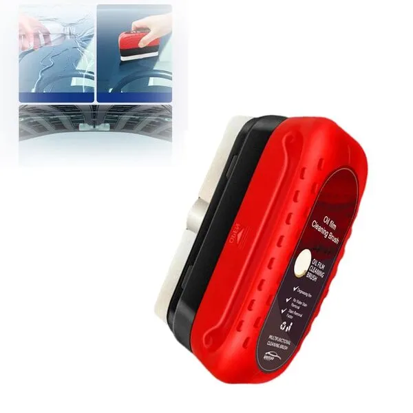 Automotive Oil Film Cleaning Brush, Glass Cleaning Board, Oil Film Cleaning Brush, Car Windshield Oil Film Cleaner, Strong Front Windshield Remover, Prevents Rain And Fog Cleaning Glass Brush.