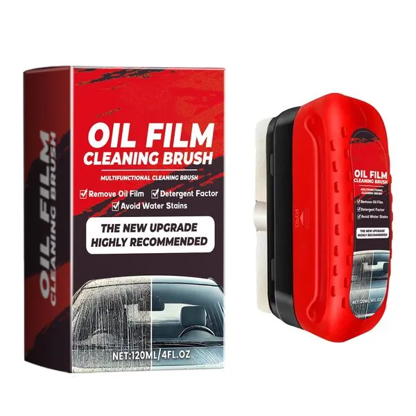 HHaaoo Automotive Oil Film Cleaning Brush, Glass Cleaning Board, Oil Film Cleaning Brush, Hydrophobic Glass Coating for Windshield, Improves Clarity and Visibility