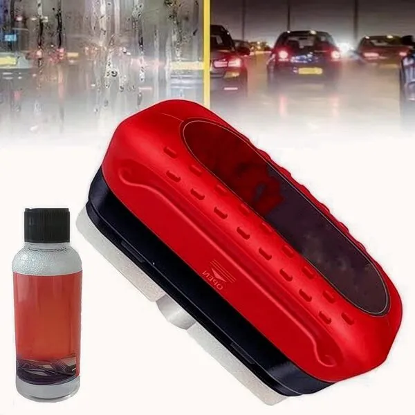 FOLENZU Athartle Window Cleaner, Athartle Automotive Cleaning Brush, Glass Cleaning Board, Automotive Oil Film Cleaning Brush with Supplements, Windshield Cleaner and Oil Film Remover