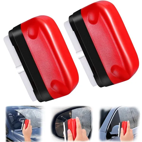 XANGNIER 2 Pcs Automotive Oil Film Cleaning Brush, Car Glass Cleaning Board, Oil Film Remover for Car Window Anti-Rain Fog Cleaning Glass Brush Improves Clarity and Visibility (No Cleaning Agents