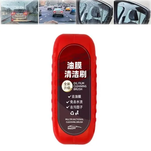 Automotive Oil Film Cleaning Brush, Glass Cleaning Board, Oil Film Cleaning Brush, Versatile Effective Glass Cleaning Brush