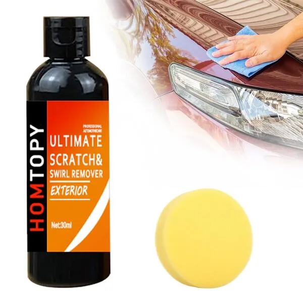 Car Scratch Repair Paste, 2024 Car Paint Scratch Repair Polishing Wax Car Scratch Remover for Deep Scratches, Car Scratch Repair Paste with Sponge for Car Vehicles Deep Scratches (1, 30ml)