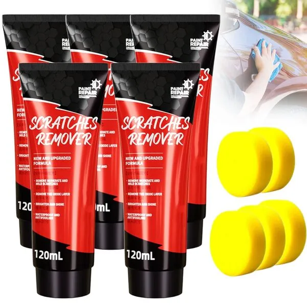 2024 Upgrade Scratch Repair Wax for Car, New Car Scratch Remover Kit Car Scratch Repair Paste Polishing, Car Scratch Repair Paste Polishing Wax with Sponge for Car Various Surfaces (1)