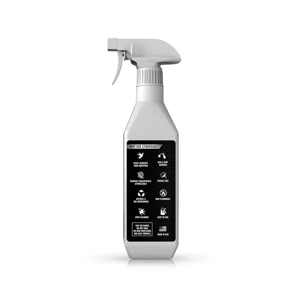 Waterless Spray, Wipe & Shine, Formulated for Stainless Steel Tesla CyberTruck Cleaning, Easily Removes Fingerprints, Bird Droppings, Dirt, Streak-Free Finish | 17oz