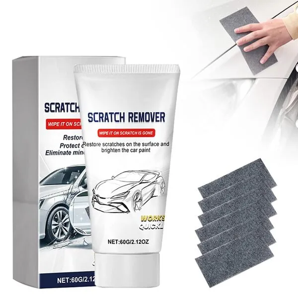 Nano Sparkle Cloth Car Scratch Remover, 2024 Upgrade Car Scratch Repair Paste, Nano Sparkle Cloth with Car Scratch Repair Paste Polishing Wax for Car Scratches (1)