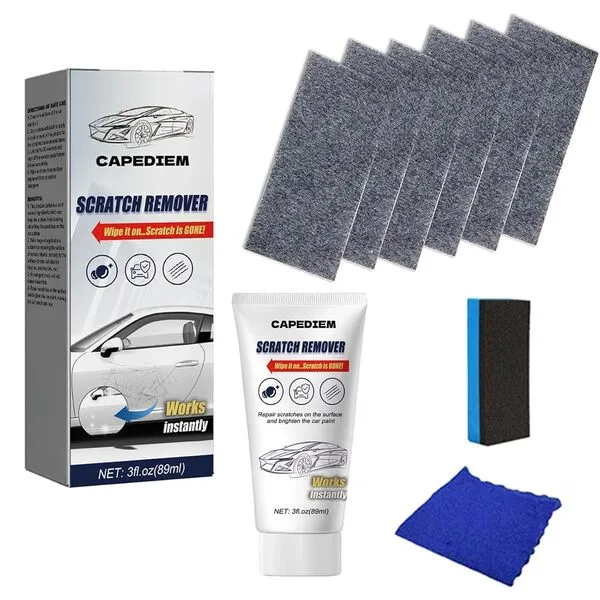 Nano Sparkle Cloth Car Scratch Remover, Car Scratch Repair Paste, Car Scratch Repair Paste Polishing Wax, Nano Sparkle Cloth for Car Scratches, Magic Car Scratch Repair Cloth（6pcs+1pack） (7)