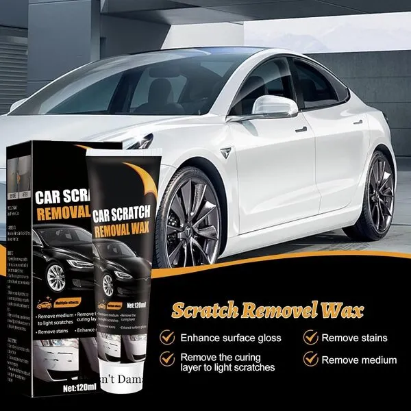 Car Scratch Remover,2024 New Car Paint Scratch Repair,Car Detailing Kit,Nano Sparkle Cloth Car Scratch Remover,Car Scuff Removal,Polishing Compound Touch Up Paint with Wipe & Sponge for Cars (1PC)