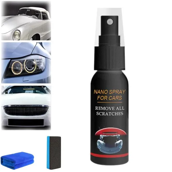 Nurafix Nano Car Spray , Nura Fix Nano Car Spray, Nurafix Nano Car Wash Spray, Nurafix Scratch Remover, Car Scratch Repair Nano Spray,Auto Nano Ceramic Coating Polishing Spraying (1 Sets, 30 Ml)